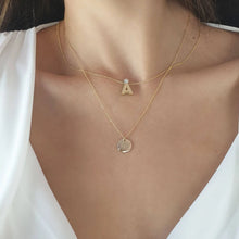 Load image into Gallery viewer, Gold Necklace With Initial And Diamond
