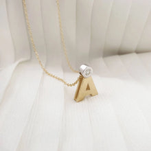 Load image into Gallery viewer, Gold Necklace With Initial And Diamond
