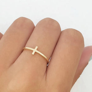 Gold Cross Ring