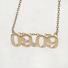 Load image into Gallery viewer, Gold Necklace With Date And Real Diamond
