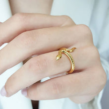 Load image into Gallery viewer, Gold Snake Ring
