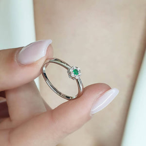 Rossete emerald diamond ring