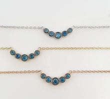 Load image into Gallery viewer, Blue diamond solitaire necklace
