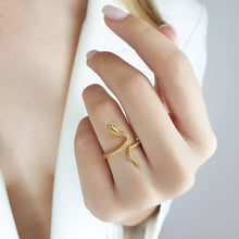 Load image into Gallery viewer, Gold Snake Ring
