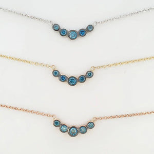 Blue diamond solitaire necklace