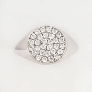 Chevalier Ring With Diamonds