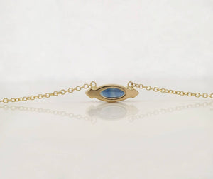 Gold Sapphire Necklace