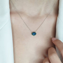 Load image into Gallery viewer, London Blue Topaz Eye Necklace
