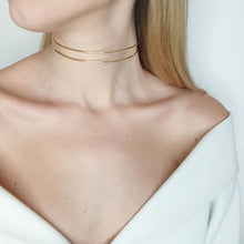 Load image into Gallery viewer, Gold Choker Necklace
