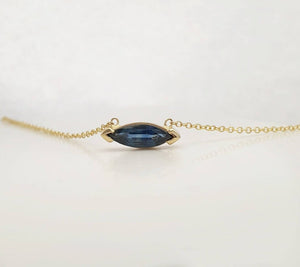 Gold Sapphire Necklace