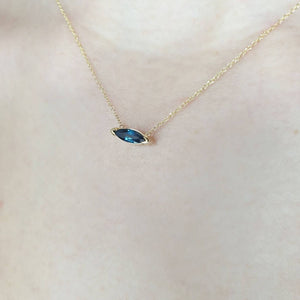 Gold Sapphire Necklace