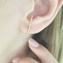 Load image into Gallery viewer, Long diamond bar earrings
