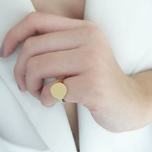 Load image into Gallery viewer, Solid Gold Personalized Signet Ring

