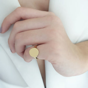 Solid Gold Personalized Signet Ring
