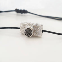 Load image into Gallery viewer, Camera Bracelet With Black and White Diamonds
