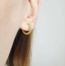 Load image into Gallery viewer, Diamond Hoop Earrings
