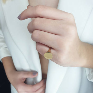 Solid Gold Personalized Signet Ring