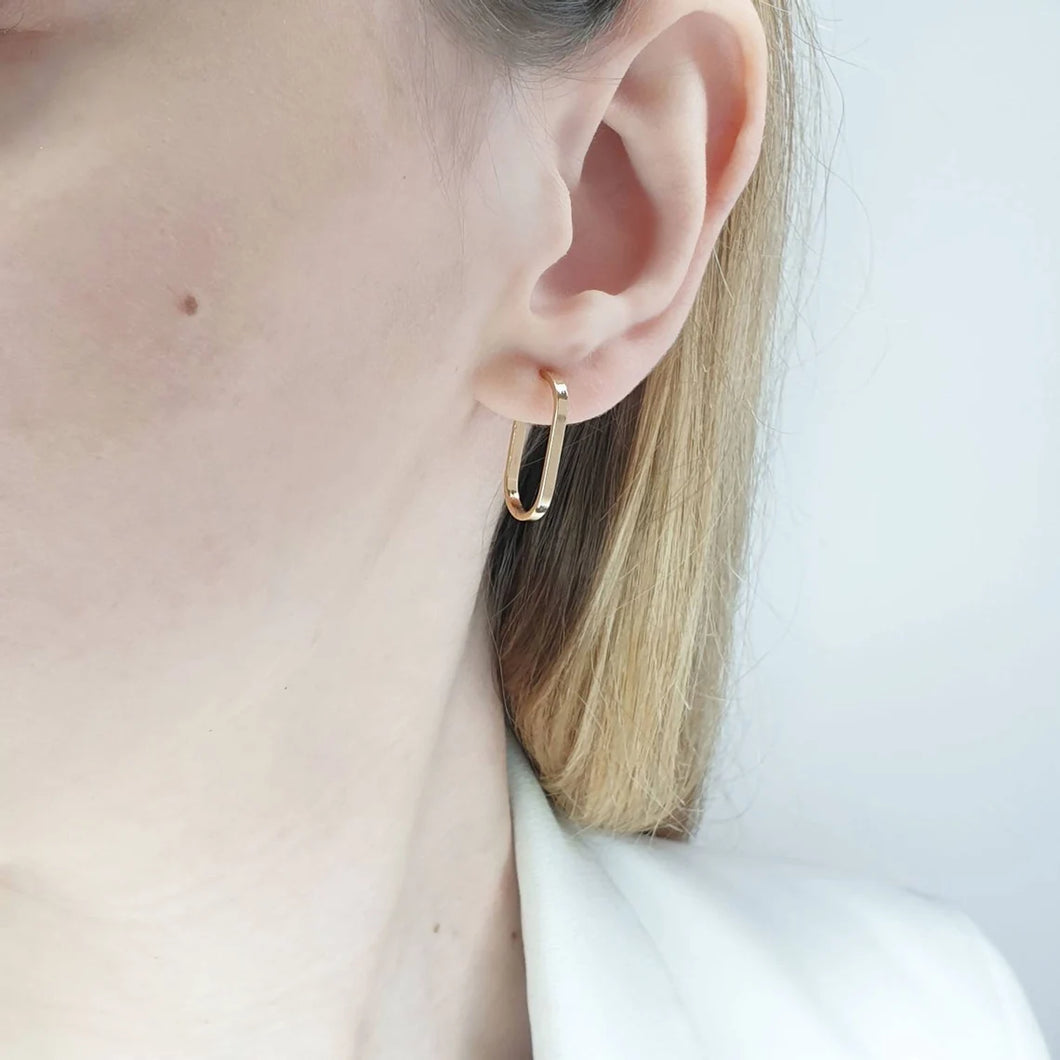 Solid Gold Minimalist Earrings