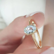 Load image into Gallery viewer, &quot;MARE&quot; Aquamarine Solitaire Ring
