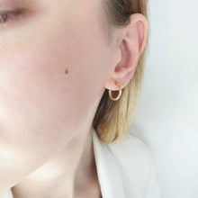 Load image into Gallery viewer, Hoops Gold Minimalist Earrings
