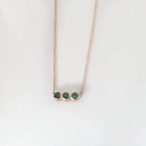 3 emerald necklace