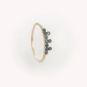 10 Blue Diamond Ring