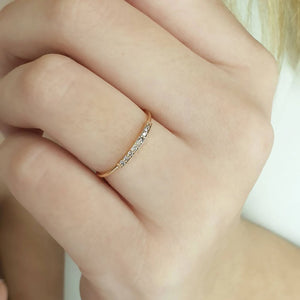 Brown Diamond Bar Ring