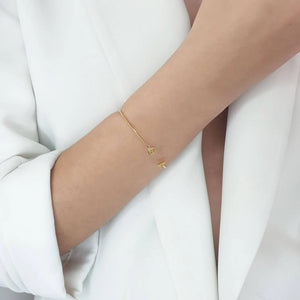 Initial Bangle 14k In Solid Gold