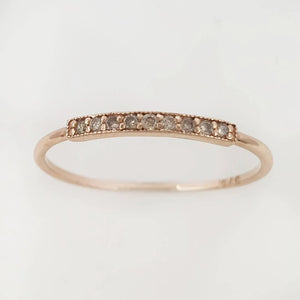 Brown Diamond Bar Ring