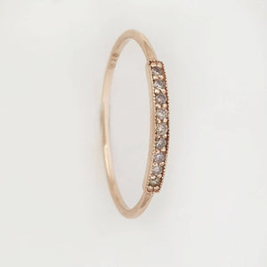 Brown Diamond Bar Ring