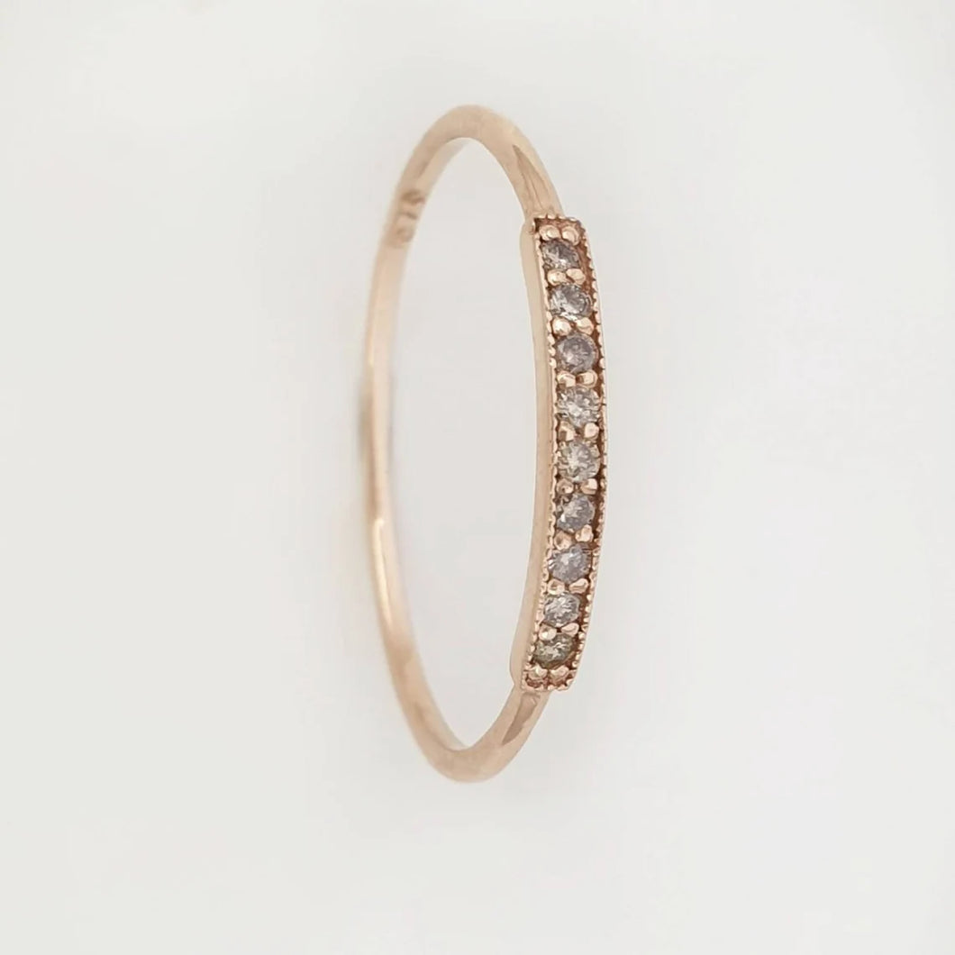 Brown Diamond Bar Ring