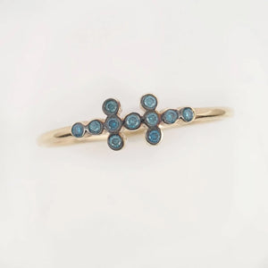 11 Blue diamond ring