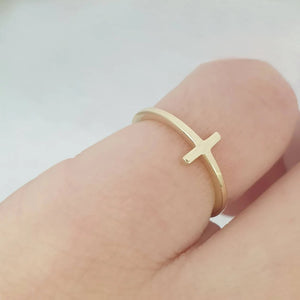 Gold Cross Ring