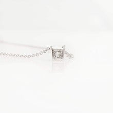 Load image into Gallery viewer, Princess Cut Solitaire Necklace
