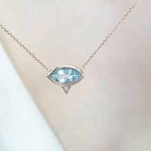 Load image into Gallery viewer, “Patmos” aquamarine necklace

