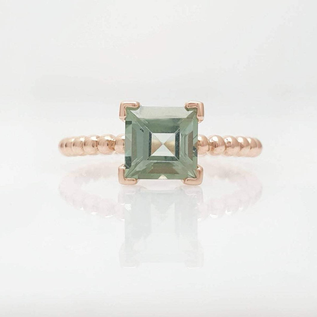 Green Tourmaline Gold Ring