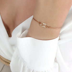 Personalized Gold Bracelet With Cord