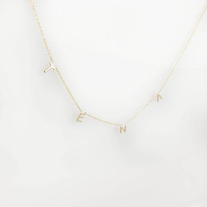 Gold Multiple Letters Necklace