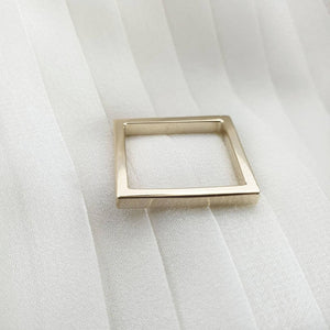 Square Ring In Solid Gold