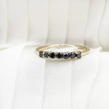 Load image into Gallery viewer, Black Diamonds Ring In Solid Gold
