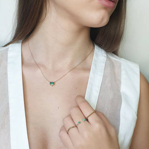Emerald Necklace With Diamond