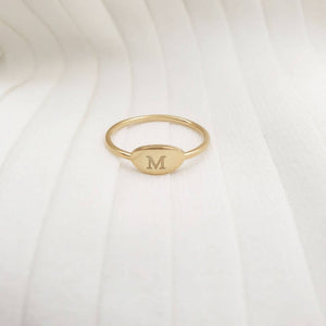 Initial Ring In Solid Gold