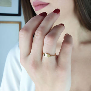 Initial Ring In Solid Gold