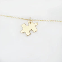 Load image into Gallery viewer, Solid Gold Tiny Puzzle Necklace
