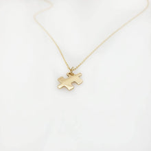 Load image into Gallery viewer, Solid Gold Tiny Puzzle Necklace
