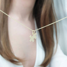 Load image into Gallery viewer, Solid Gold Tiny Puzzle Necklace
