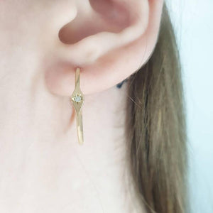 North Star Earrings With Diamond