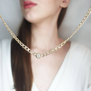 Gold Necklace Chain With Diamond