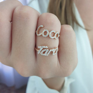 Personalized Ring With Diamonds