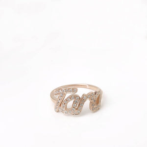 Personalized Ring With Diamonds